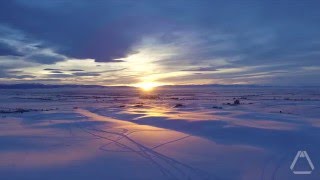 Montana Winter Sunset  15 Second Drone Video HD [upl. by Sirraf469]