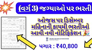 ojas new bharti  ojas maru gujarat jobs in December 2023  ojas government bharti vacancy gujarat [upl. by Lubbock43]