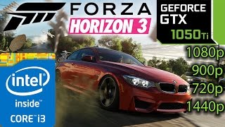 Forza Horizon 3 GTX 1050 ti  i3 6100  1080p  900p  720p  1440p [upl. by Matless704]