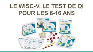 Le WISCV le test de QI pour enfants et adolescents [upl. by Yedorb237]