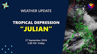 Press Briefing Tropical Depression JulianPH 500 PM Update September 27 2024  Friday [upl. by Palumbo384]