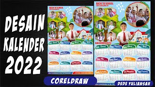 Free Template kalender 2022 LENGKAP dengan Coreldraw [upl. by Llenroc]