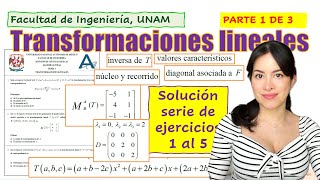 SOLUCIÓN SERIE 3 DE ÁLGEBRA LINEAL  TRANSFORMACIONES LINEALES  FI UNAM  PARTE 13 [upl. by Adraynek]