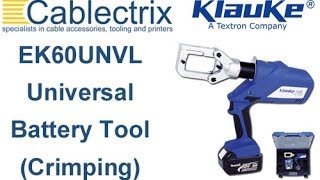 Klauke EK60UNVCFB Tool  Crimping [upl. by Tandy]