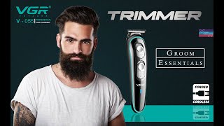 VGR V055 Professional Hair Trimmer Runtime 120 min Trimmer for Men Black Green  Loomantha [upl. by Mendoza]