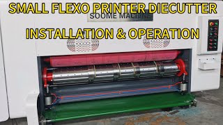 Bulgaria Installation and operation of the Economic mini flexo Auto 2 colors printer diecutter [upl. by Pattie654]