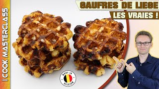 ✅ LES VÉRITABLES GAUFRES DE LIÈGE 🇧🇪 La meilleure recette de ces gaufres belges  liégeoises [upl. by Katalin249]