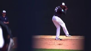 Aroldis Chapman pitching in slow motion [upl. by Nalon]