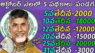 అక్టోబర్ నెలలో 5 పథకాలు పండగ ap upcoming October month schemes 2024ap October schemes2024 [upl. by Carbo]