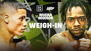 JAN PAUL RIVERA VS JUSTIN GOODSON WEIGH IN LIVESTREAM [upl. by Matuag]