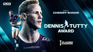 Daly CherryEvans wins the 2024 Dennis Tutty Award from the NRL [upl. by Airun465]