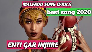 Malfado song lyrics ENTI gar injire [upl. by Ebanreb]