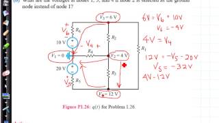 Example 126 Voltage differences and node voltages in a circuit [upl. by Ladnyc]