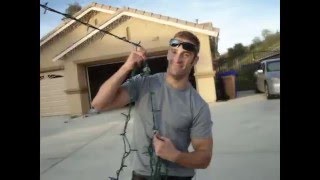 How to hang Christmas lights from a 40ft street pole [upl. by Jourdan]