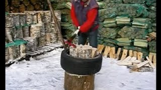 Splitting firewood safely and efficiently with Leveraxe [upl. by Fayina969]