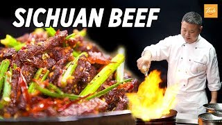 Mouthwatering spicy beef dryfried • Sichuan Recipe • Taste Show [upl. by Samaj]