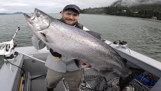 Monster 43lb King Salmon Epic Battle Salmon Fishing  Juneau Alaska JUNE 2020 [upl. by Edlitam]