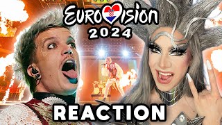 Baby Lasagna  Rim Tim Tagi Dim LIVE  Croatia 🇭🇷  Reacting to Eurovision 2024 [upl. by Anilegna]