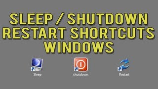 Create Shutdown  Restart  Sleep Shortcuts in Windows 7 or Vista [upl. by Rediah]