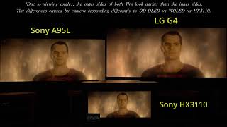 LG G4 MLA OLED vs Sony A95L QDOLED in HDR [upl. by Esylla]