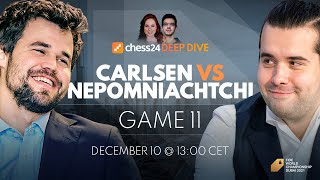 Carlsen  Nepomniachtchi  Game 11  World Chess Championship  Judit Polgar amp Anish Giri [upl. by Adnawot561]