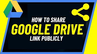 How to Share Google Drive Link Publicly [upl. by Rosenstein]