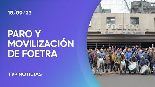 Paro y movilización de trabajadores de Foetra [upl. by Verne448]