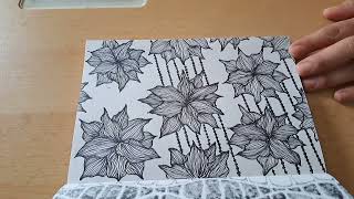 ZENTANGLE FLOWERS DOODLE IDEA [upl. by Rabi]