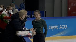 Kamila Valieva practice at Beijing 2022 [upl. by Eimmac]