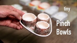 Making Ceramic Pinch Bowls and Small Tray  Clay things  ASMR [upl. by Claudie]