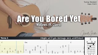 Are You Bored Yet  Wallows ft Clairo  Fingerstyle Guitar  TAB  Chords  Lyrics [upl. by Eldnar]