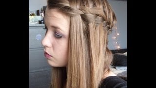 Coiffure n°13   Coiffure dété 4  Waterfall Braid ou Tresse Cascade [upl. by Quintie886]