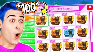 Opening 100 SCARECROW BOXES To Get EVERY MEGA SCARE CROW Pet In Adopt Me Roblox EXPENSIVE [upl. by Ashjian]