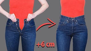 How to upsize jeans in the waist to fit you perfectly  the simplest way [upl. by Htezzil272]