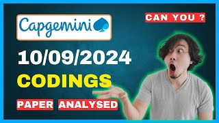 Today😲  Capgemini Coding Questions 2024  capgemini assessment test 2024  UBK Anna [upl. by Lapotin]