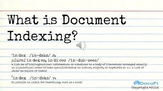 A Tutorial for Intelligent Data capture What is document indexing [upl. by Mir]