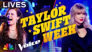 The Top 9s Incredible Live Performances of Iconic Taylor Swift Songs  The Voice  NBC [upl. by Hepza872]