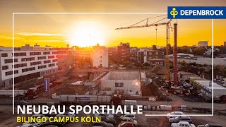 Baufortschritt in Köln Neubau der Sporthalle für BilinGO Schulcampus [upl. by Avron839]