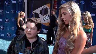 Aedin Mincks amp Alexandria Deberry At Phineas amp Ferb Premiere [upl. by Anitsyrk]