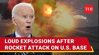 US Military Base Bombed Loud Explosions Heard After Big Rocket Attack In Syria [upl. by Gerard96]