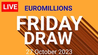 Euromillions Draw Live 27 October 2023  Euromillions winner [upl. by Airyk]