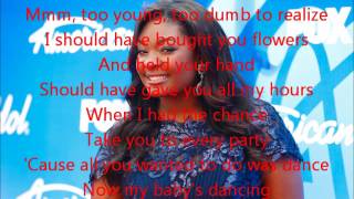 Candice GloverWhen I Was Your ManAmerican Idol 12Lyrics [upl. by Afrika656]