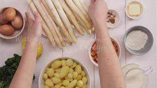 Witte asperges recept met citroenroomsaus  Coop [upl. by Slack791]