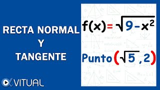 💹 Como calcular la ecuación de la Recta Tangente y Normal a una curva  Ejemplo 2 [upl. by Efren]