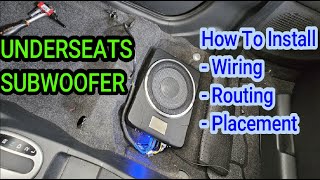 Installing underseat subwoofer  Better than expected results [upl. by Burkley113]