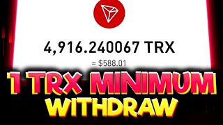 2500 TRX Live withdrawal 🤑 The Best Free TRX mining site  no investment [upl. by Alracal]