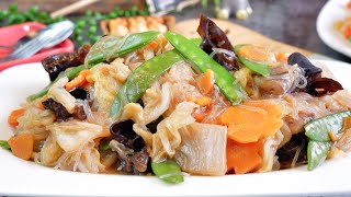 Super Easy Buddha’s Delight 罗汉斋 Vegetarian Stir Fry Mixed Vegetable Recipe  Luo Han Zhai [upl. by Ennovyahs]