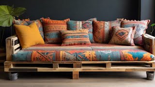 Pallet Sofa Ideas Upcycling Your Space with Creativity [upl. by Flosi85]