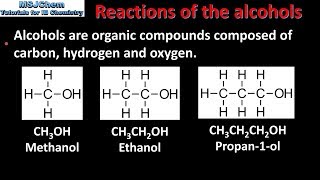 R131  R132 Combustion reactions of the alcohols [upl. by Belicia]