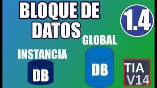 BLOQUE DE DATOS GLOBALES BLOQUE DE DATOS DE INSTANCIAPLC TIA PORTAL CLASE 14 [upl. by Elacsap]